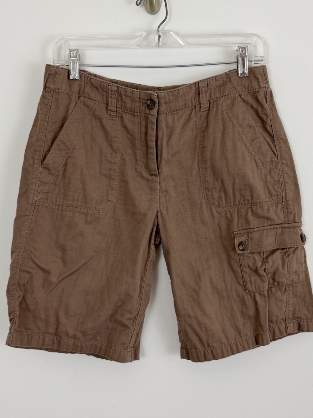 J.Jill Cargo Shorts Brown Cotton Size 4